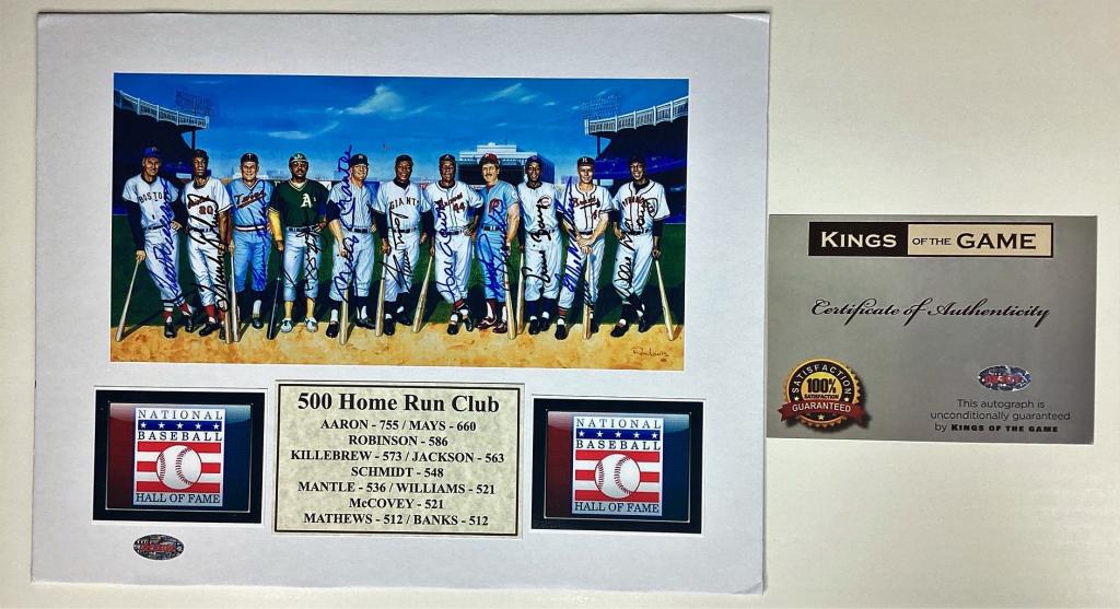 "500 Home Run Club" Baseball Legends Signed Photo (1 of 4)