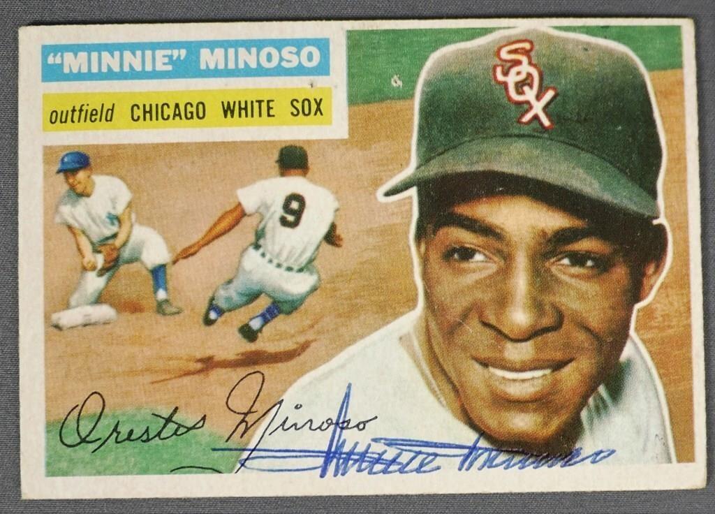 1956 Topps #125 Minnie Minoso Signed Card (1 of 3)
