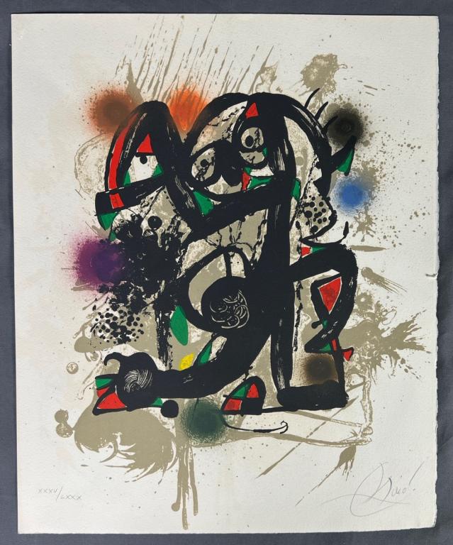 Joan Miro- Original Hand Signed 1977 LE Lithograph (1 of 4)