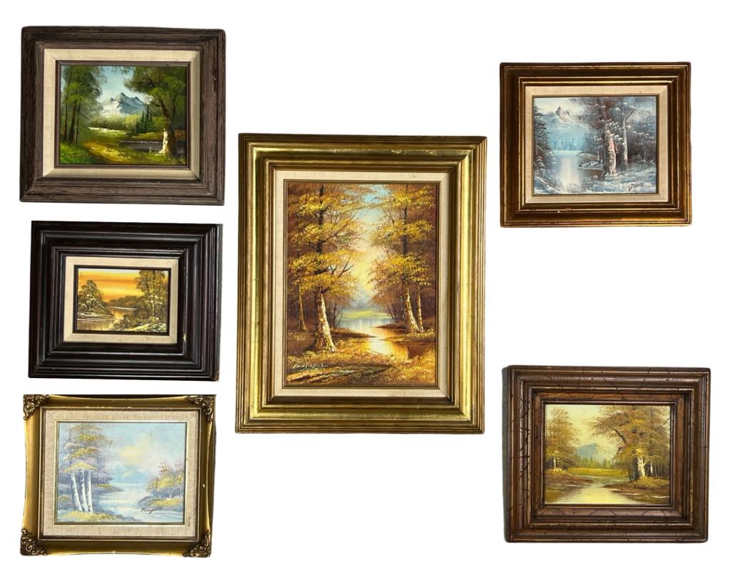 Six Landscape Oil Paintings by Various Artists (1 of 14)