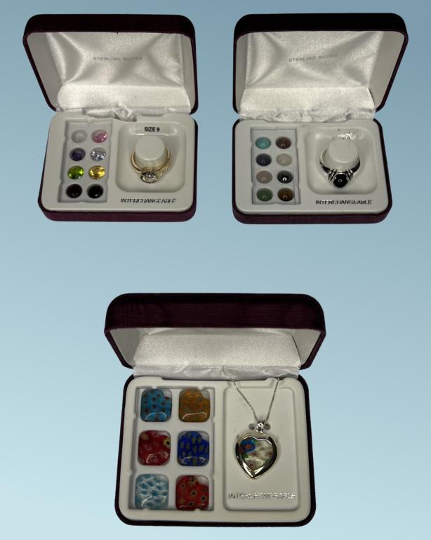 Sterling Silver Interchangeable Necklaces & Rings (1 of 7)