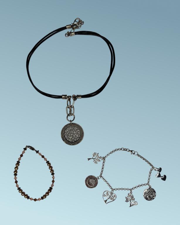 Sterling Silver Jewelry Family Tree Charm Bracelet (1 of 6)