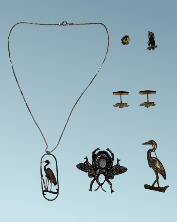 Sterling Silver Jewelry- Birds, Bugs, Flowers (1 of 11)