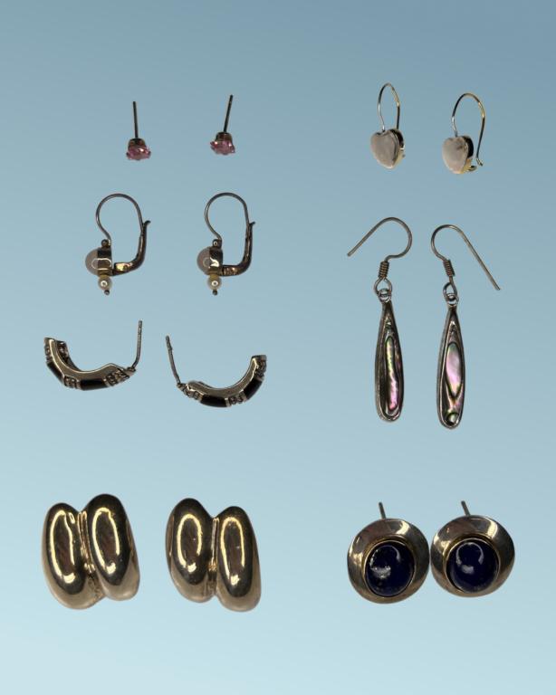 Assortment of Sterling Silver Earrings (1 of 12)
