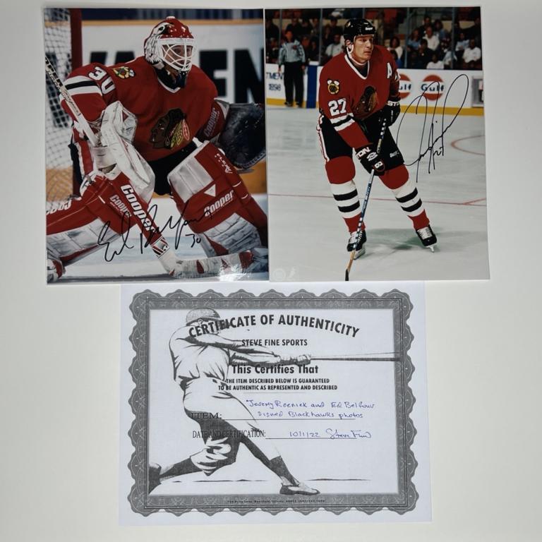 Jeremy Roenick & Ed Belfour Signed Photographs (1 of 6)