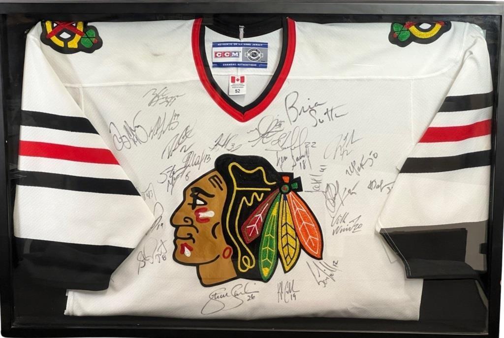 Chicago blackhawks best sale team signed jersey