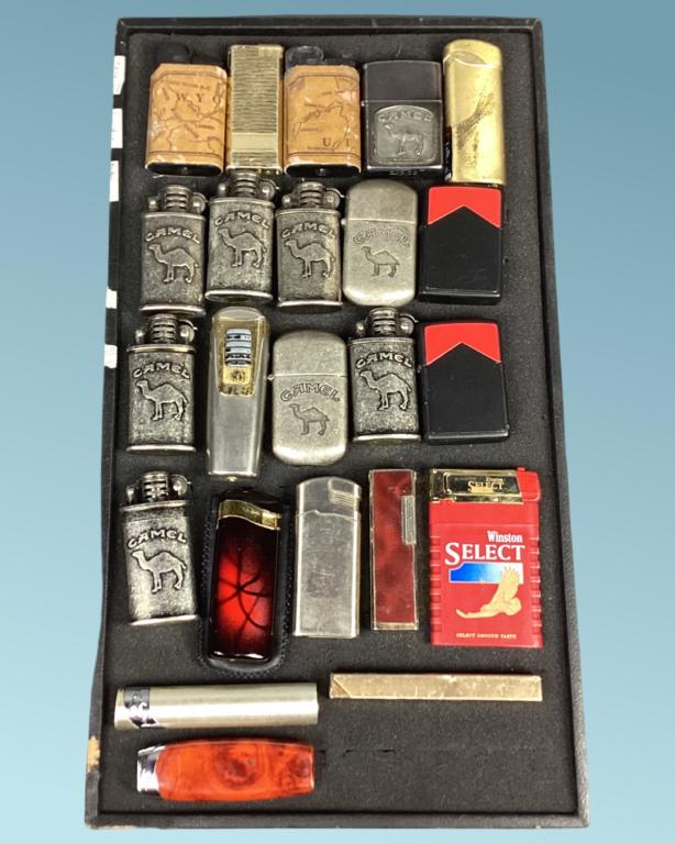 Group of Vintage Cigarette Lighters: Group of Vintage Lighters.