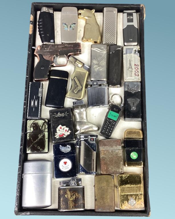 Group of Vintage Cigarette Lighters: Lot of Vintage Cigarette Lighters.