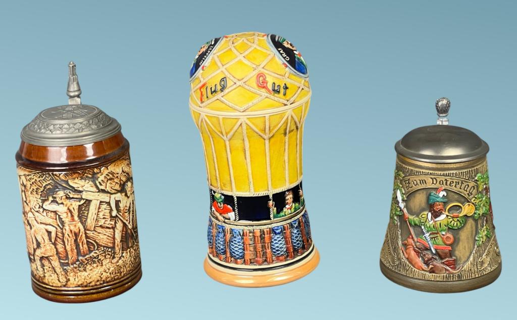 Vintage German Lidded Beer Steins- Graf Zeppelin (1 of 12)