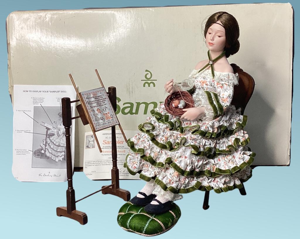 Danbury Mint "The Sampler" Porcelain Doll (1 of 5)