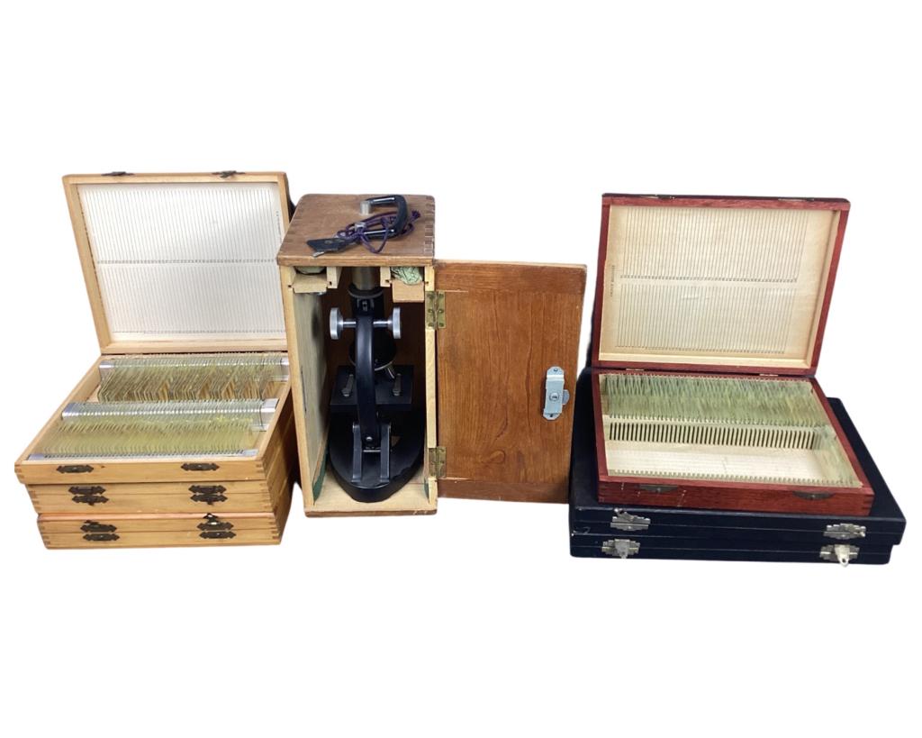 Research Mark XVII Microscope w Medical Slides (1 of 10)