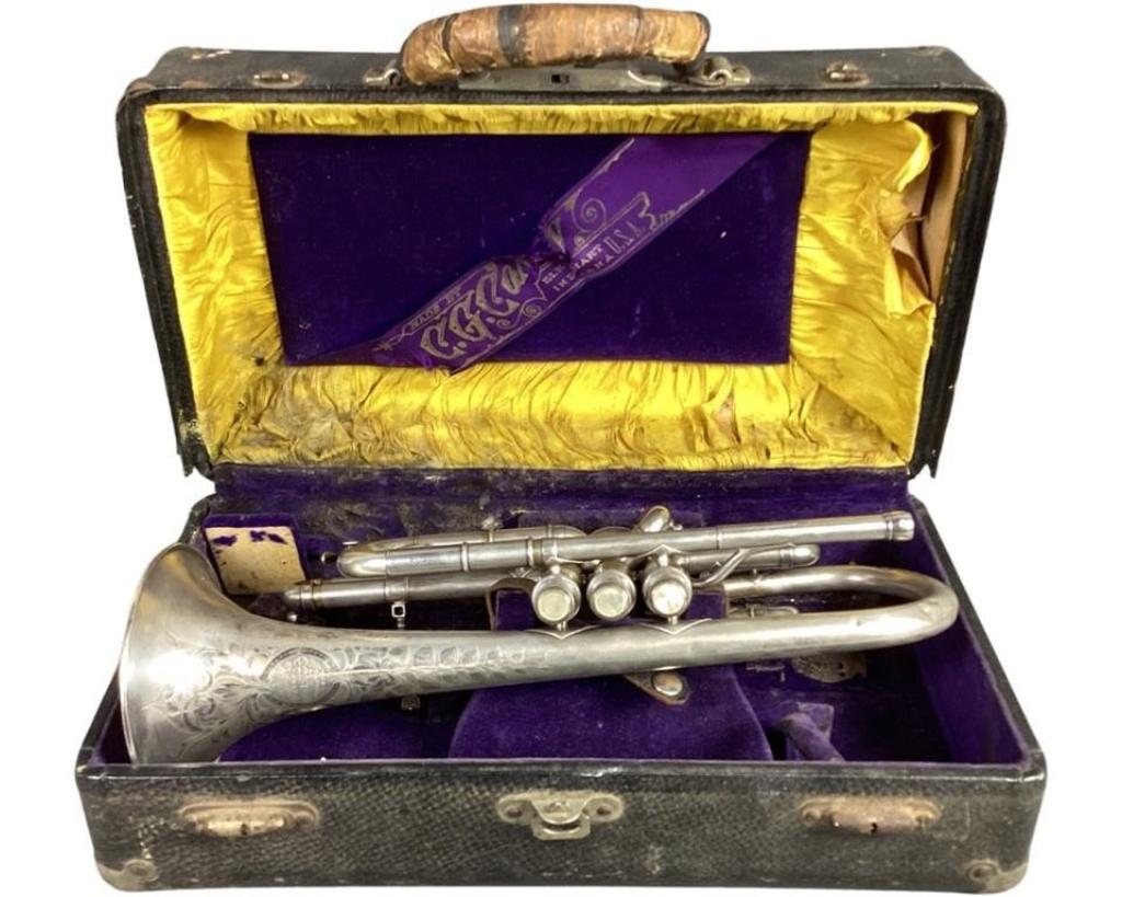 C.G. Conn "Conn-Queror" Cornet from 1904 (1 of 8)