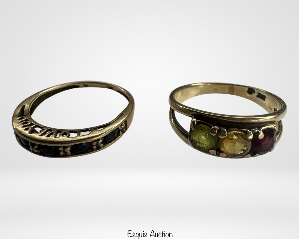 Two Vintage Ladies 10k Gold Rings (1 of 9)
