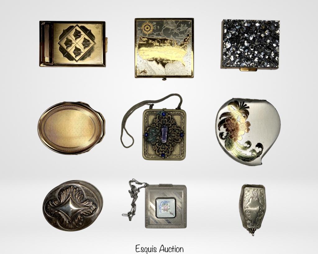 Lot of Vintage Ladies Compacts- Wadsworth, Hudnut (1 of 8)
