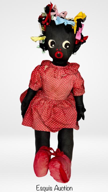 Vintage Large Black Americana Rag/  Cloth Doll (1 of 4)