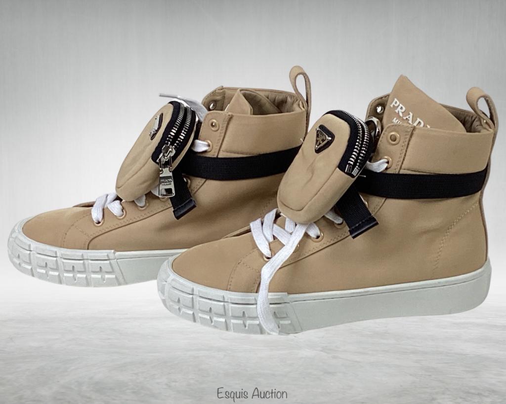 Prada Womens High Top Sneakers- Sz 7.5 (1 of 8)
