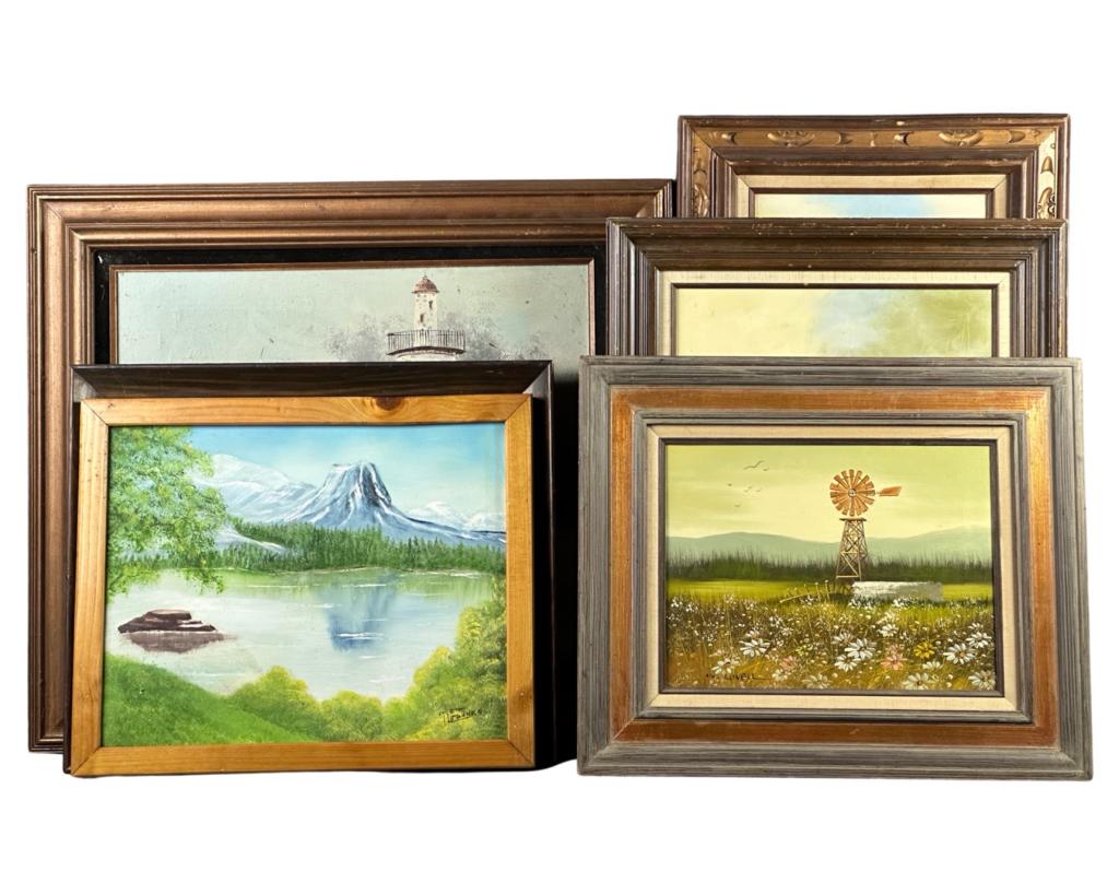 Six Vintage Landscape Oil Paintings (1 of 19)