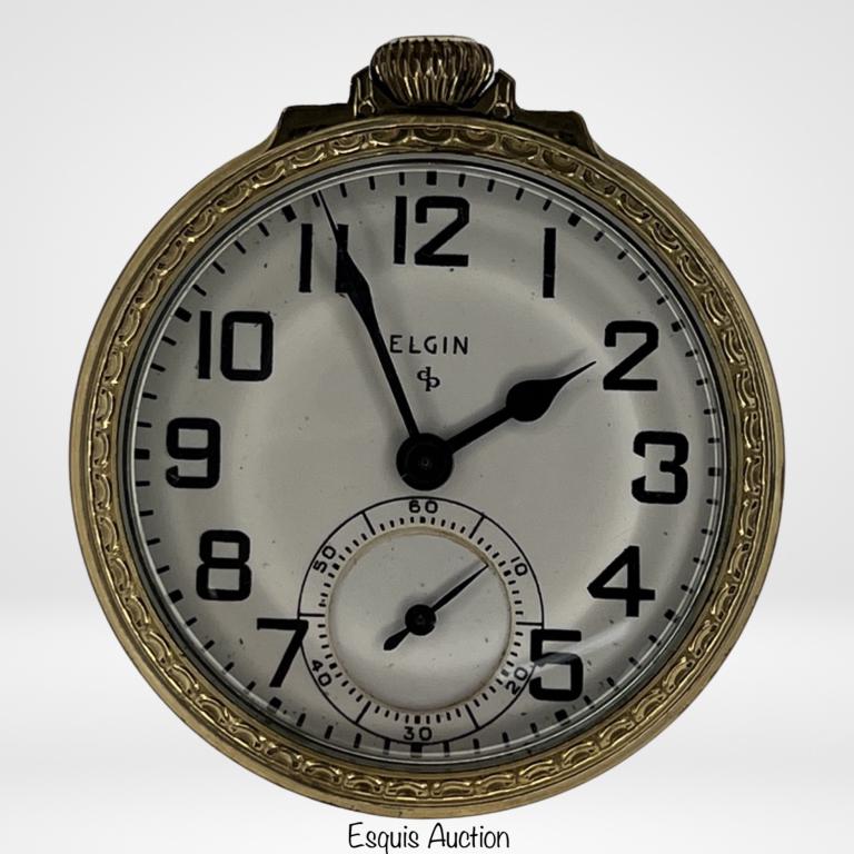 Antique Elgin 574 Pocket Watch in 10k Gold Plate (1 of 4)