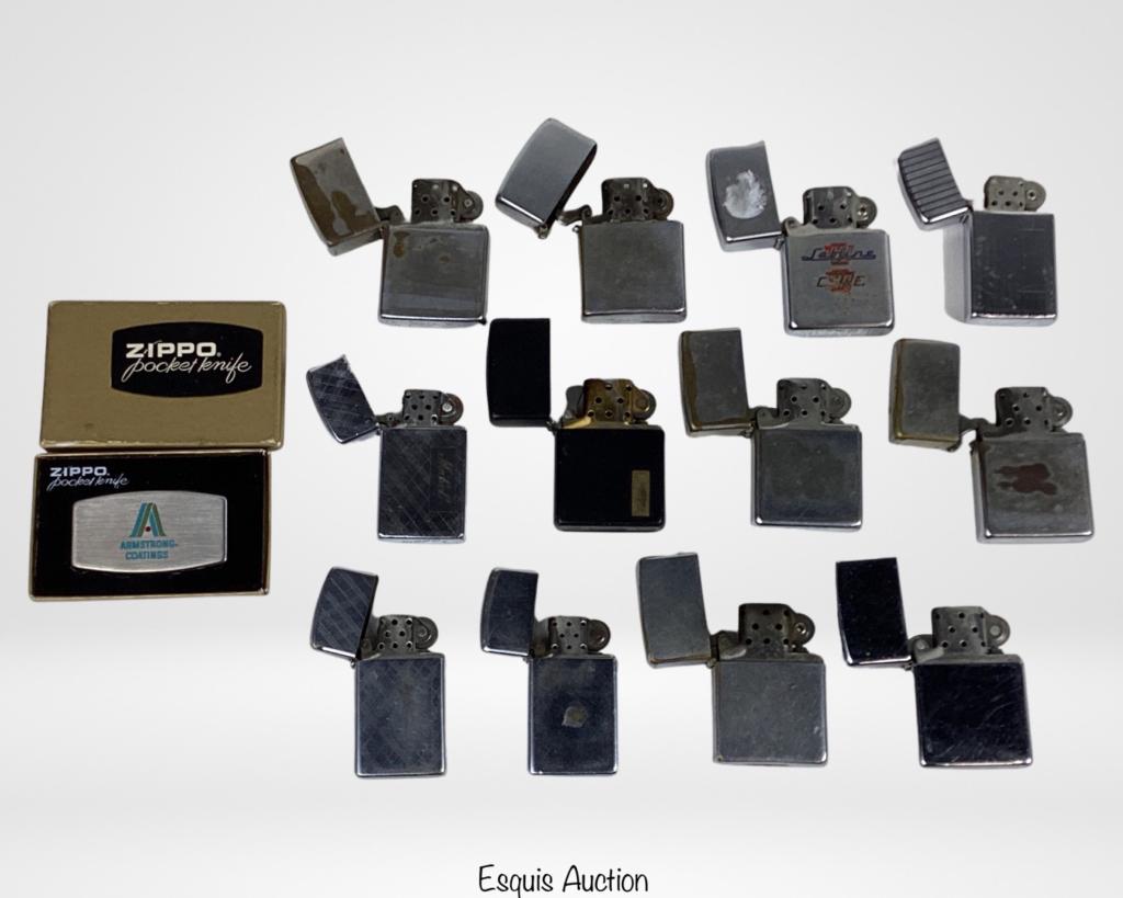 Group of Vintage Zippo Cigarette Lighters (1 of 10)