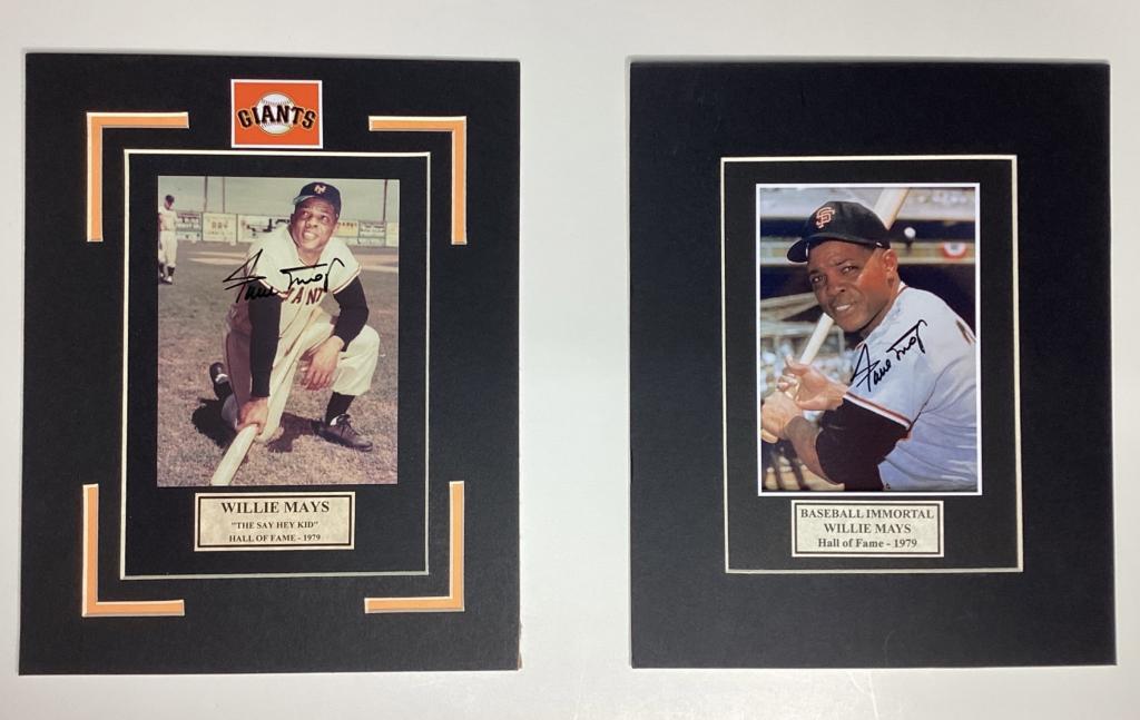 Willie Mays Autographed Baseball Photographs (1 of 5)