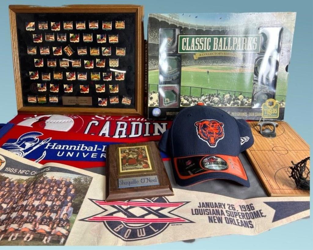 Sports Collectibles- Pennants, Pins, Hat, Ballpark (1 of 9)