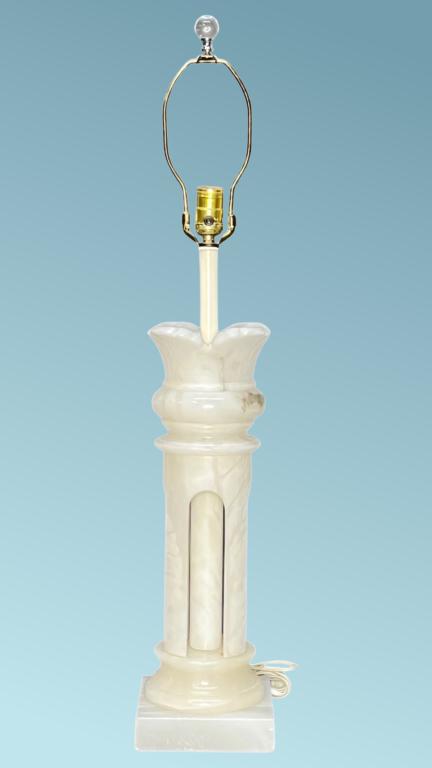 Vintage Carved Marble Table Lamp w/ Columns (1 of 6)