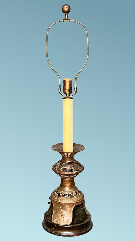 Vintage Frederick Cooper Brass Table Lamp (1 of 5)