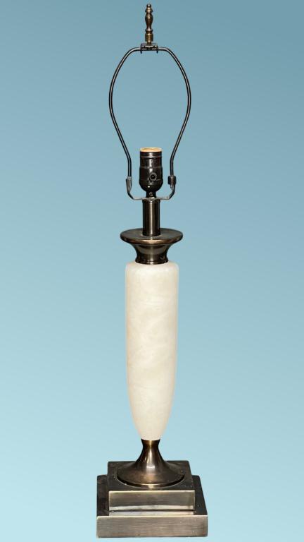 Vintage Neo-Classical Carved Alabster  Table Lamp (1 of 2)