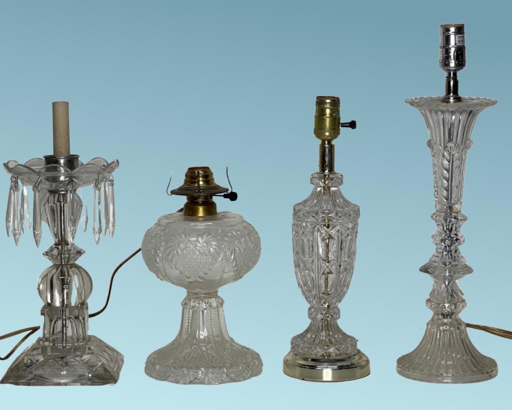 Vintage Crystal Glass Hollywood Regency Lamps (1 of 3)