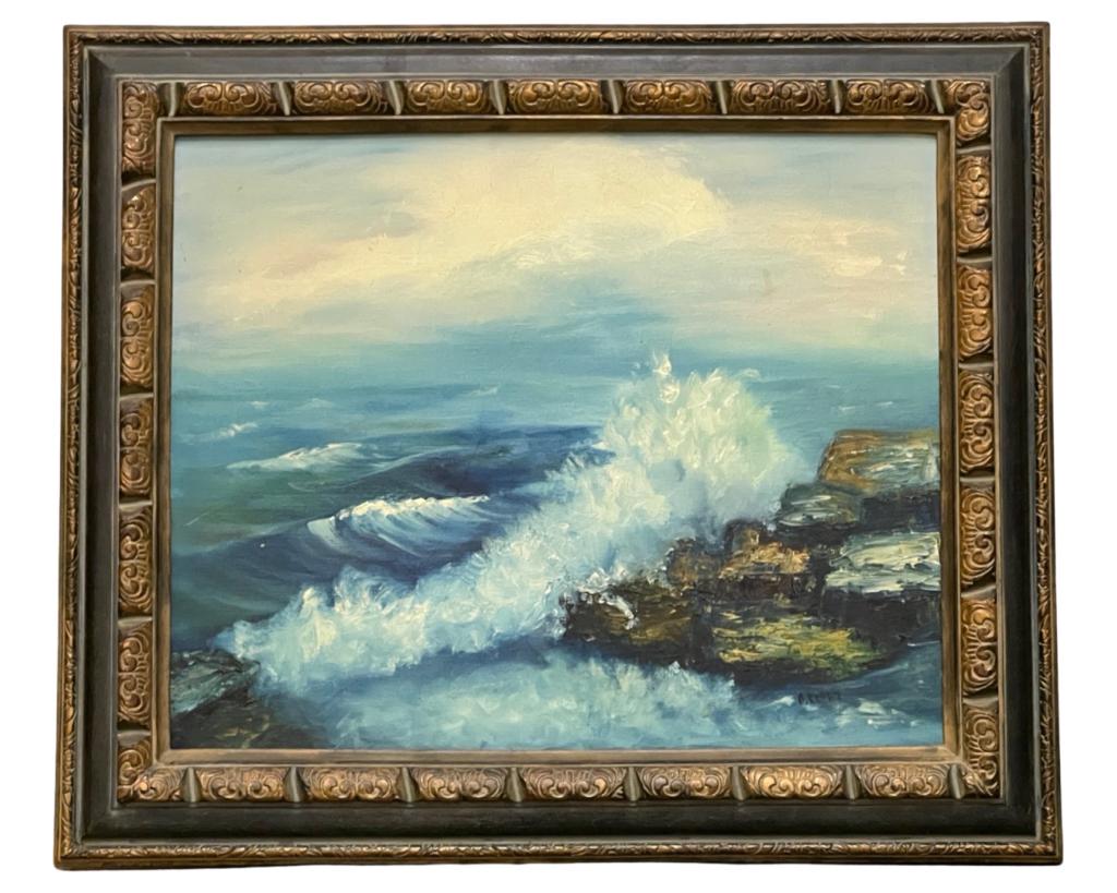 Arthur Kraft- Seascape Oil Painting: Arthur Kraft (1922-1977/ American). Seascape Oil on Canvas. Sigend lower right corner. Measures 25 1/2" x 21 1/2". Good Condition.