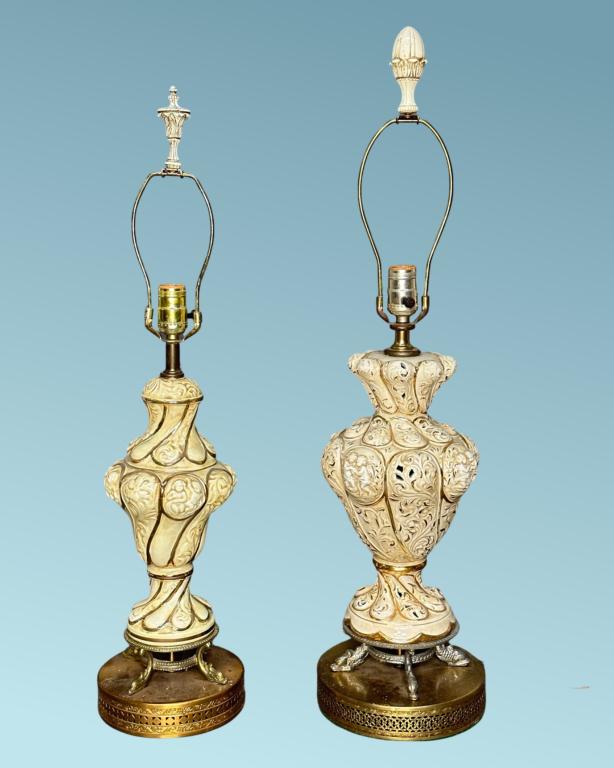 Two Vintage Italian Capodimonte Table Lamps (1 of 2)