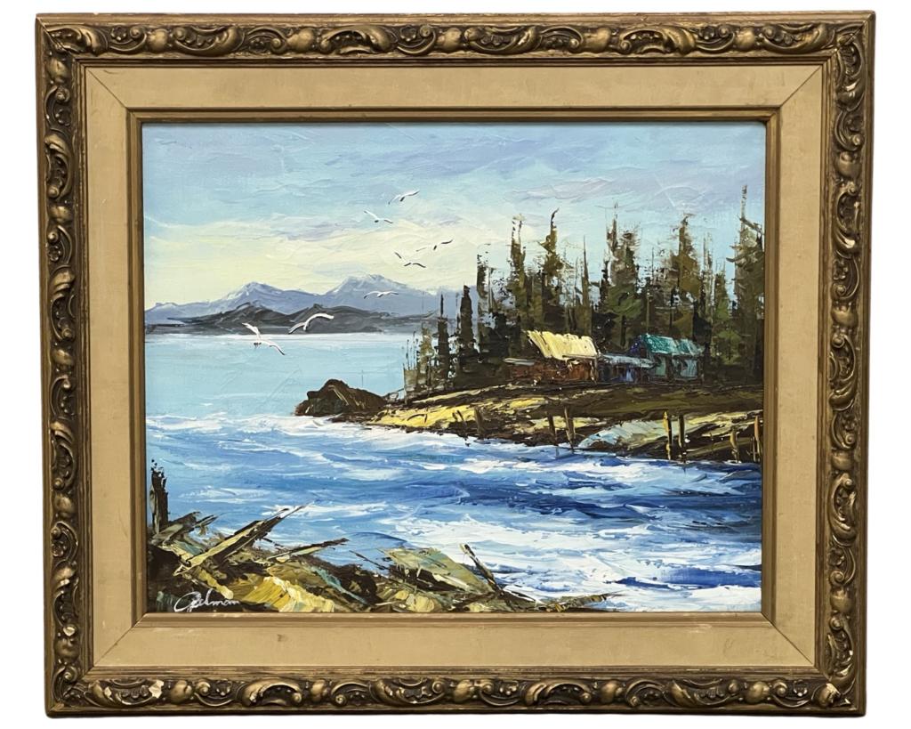 Unknown Artist- River View Oil Painting (1 of 3)