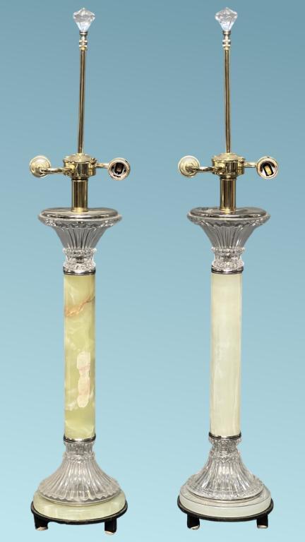 Vintage Crystal & Marble Neoclassical Lamps (1 of 4)