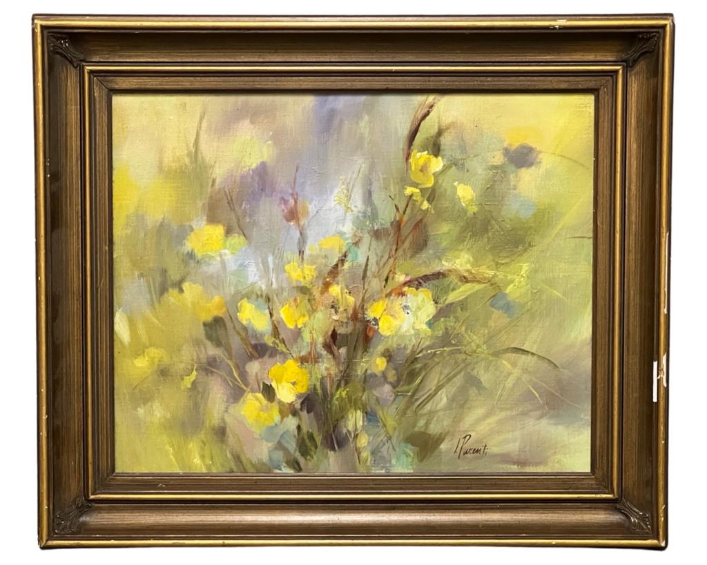 Unknown Artist- Wild Yellow Flowers Painting (1 of 3)
