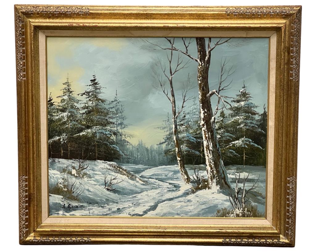 A. Gene- Winter Landscape Oil Painting (1 of 3)