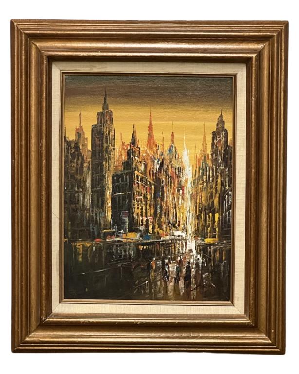 Dale- Modernist Cityscape Oil Painting (1 of 3)