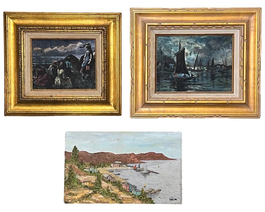 Lot of 3 Framed Art Pieces- Oil Painting (1 of 6)