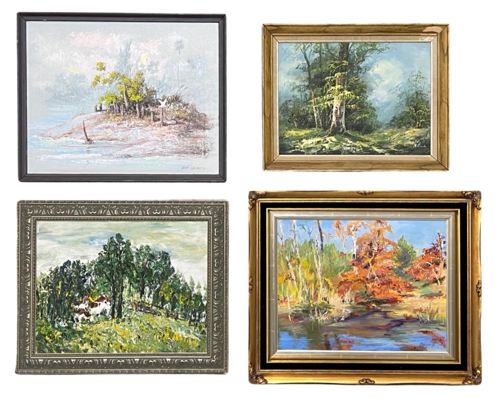 Four Vintage Landscape Oil Paintings (1 of 9)