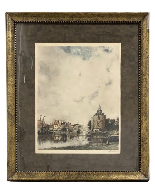 Henri Cassiers - European Town Hand Signed Etching (1 of 4)