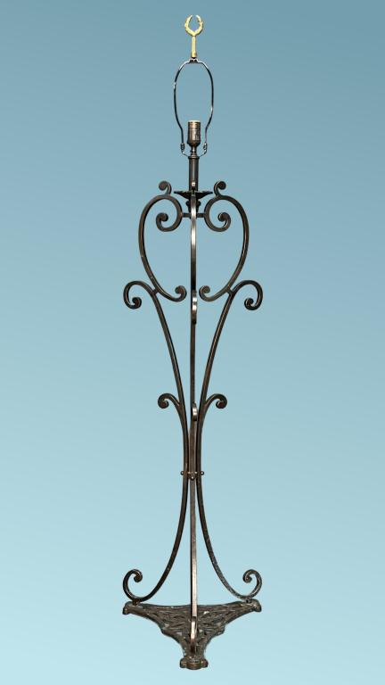 Large Hand Forged Iron Floor Lamp (1 of 3)