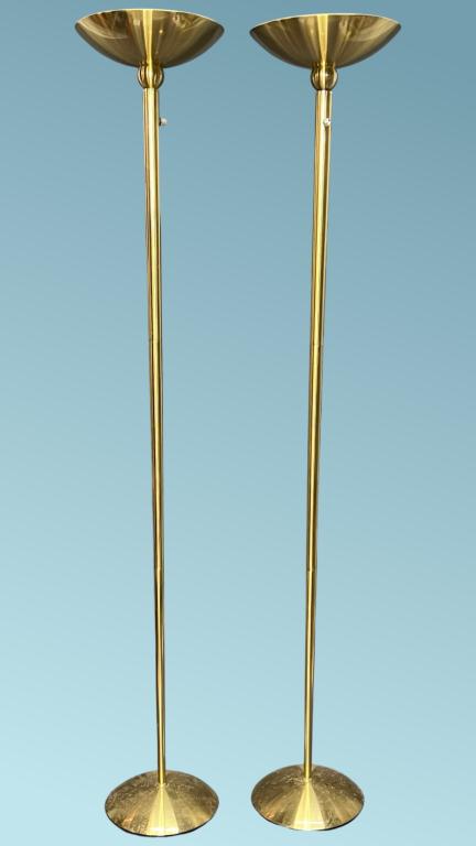 Pair of Retro 1970's Torchiere Floor Lamps (1 of 4)
