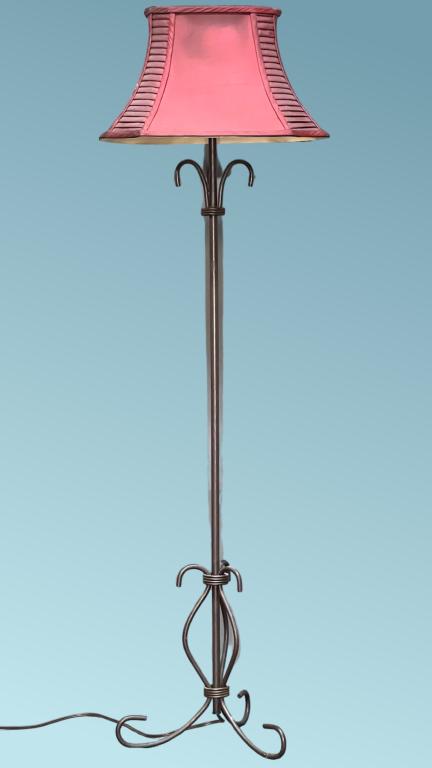 Vintage Wrought Iron Torchiere Floor Lamp (1 of 4)