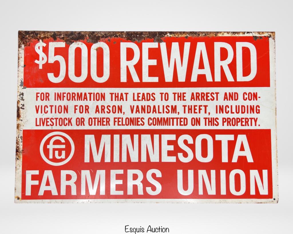 $500 Reward Sign- Minnesota Farmers Union (1 of 2)