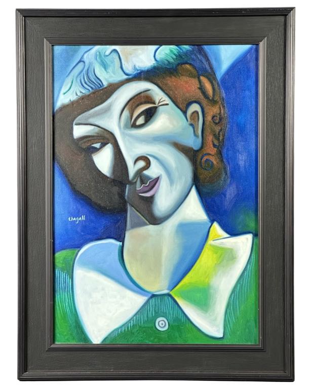 Marc Chagall (in style) Lady Portrait Painting (1 of 4)
