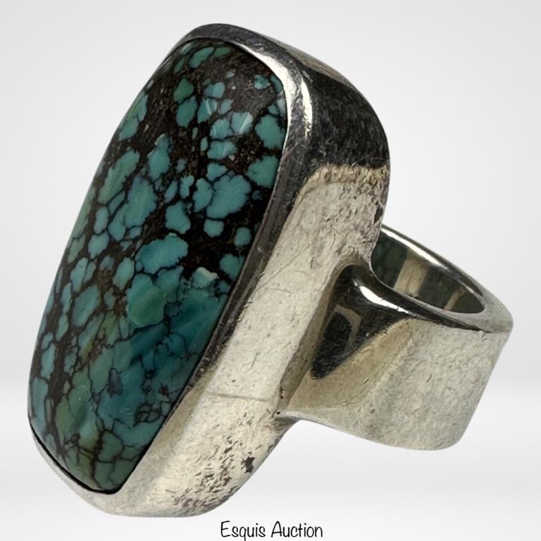Massive Sterling Silver & Turquoise Ring (1 of 5)