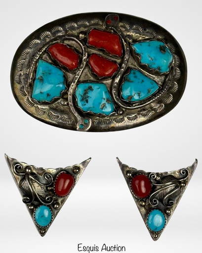 Effie Calavaza Outstanding Vintage Native American Zuni Morenci Turquoise Sterling Silver Buckle Effie Calavaza Outstanding Vintage Native American Zuni Morenci Turquoise Sterling Silver Buckle