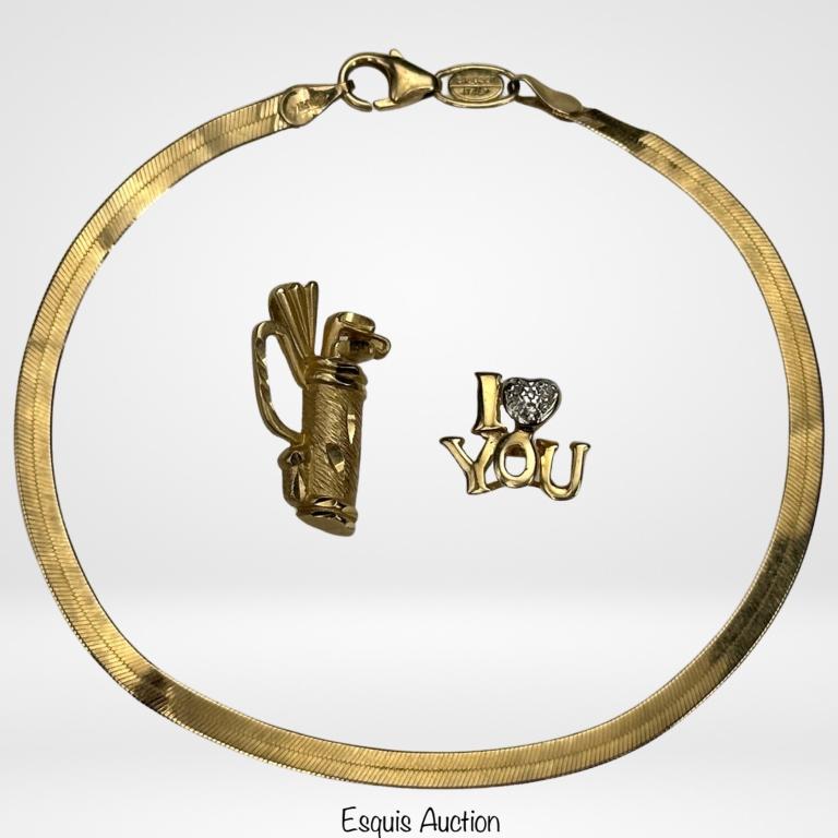 14k Gold Jewelry- Bracelet & Pendants (1 of 7)