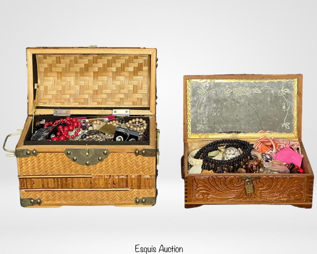 Two Boxes Full of Vintage Costume & Craft Jewelry (1 of 5)