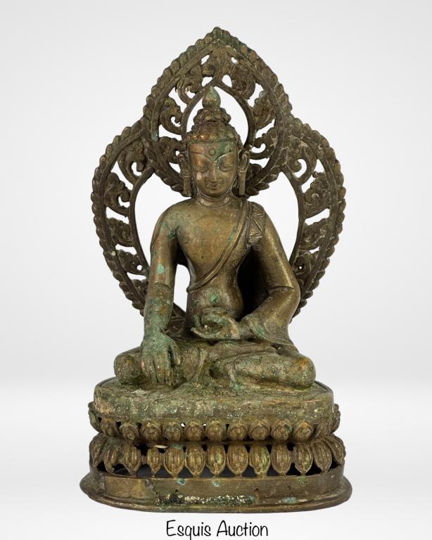Hindu Lord Shakyamuni Buddha Bronze Sculpture (1 of 4)