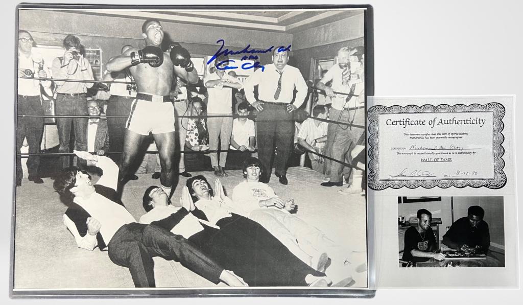 Muhammad Ali VS Beatles Signed 16x20 Photograph (1 of 4)